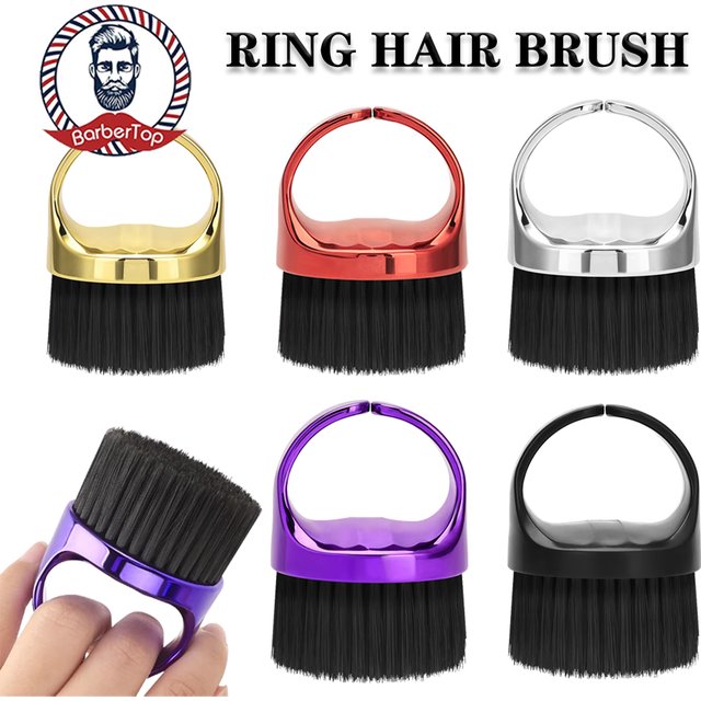 Ring Neck Duster Barber Remove Loose Hair Brush Hair Cutting Brush Soft Hair Cleaning Brush Hairdressing Tools