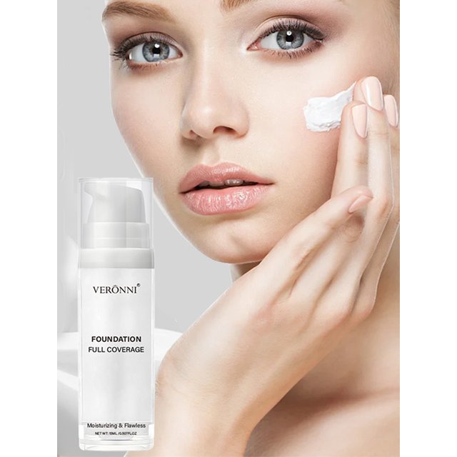 White Liquid Foundation, Full Coverage Heavy Duty Coverage, Creamy Liquid Formula for Goth Makeup, Cosplay, Long-Lasting Matte