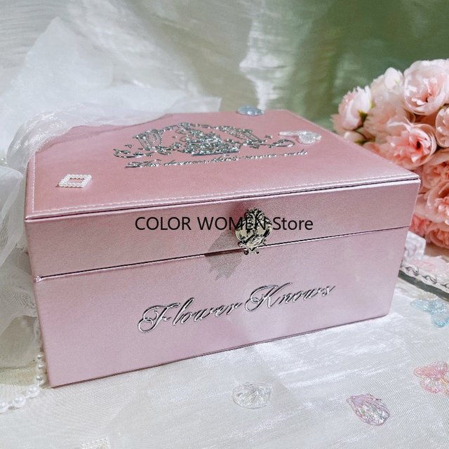 Flowers Know Seventh Anniversary Anniversary Makeup Box Pink Purple Pink Cosmetics Box