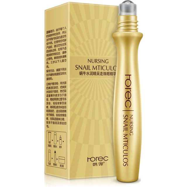 ROREC Hyaluronic Acid Snail Eye Serum Essence Dark Circle Firming Eyes Cream Anti Wrinkle Korean Cosmetics Skin Care