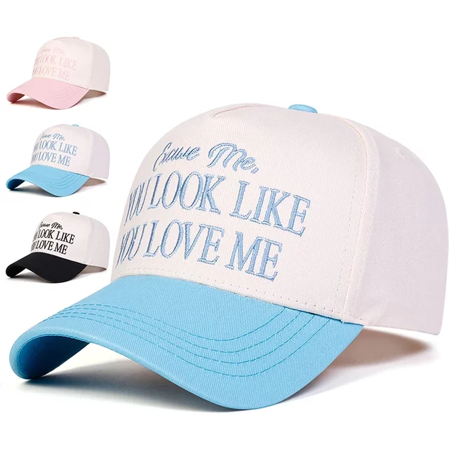 Unisex YOU LOVE ME Letter Embroidery Baseball Caps Outdoor Adjustable Spring and Autumn Casual Sunscreen Hat