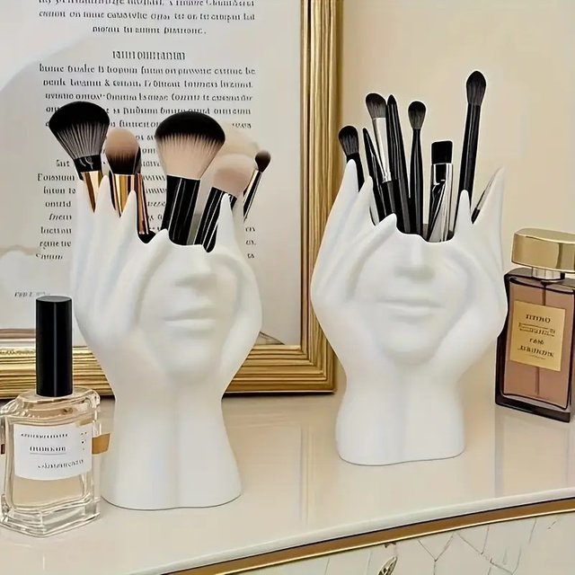 1 Pcs Facial styling storage bucket, cute makeup storage box, makeup storage counter, bathroom makeup storage box