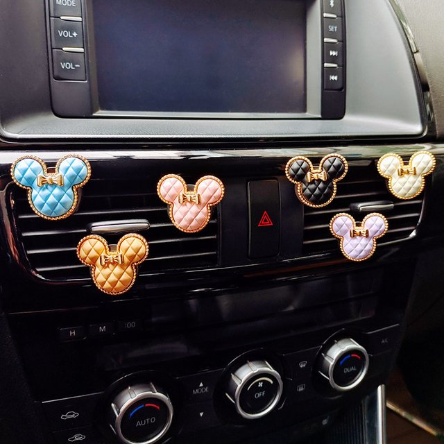 Désodorisant de tête de souris de dessin animé pour la décoration de voiture, ornement de parfum