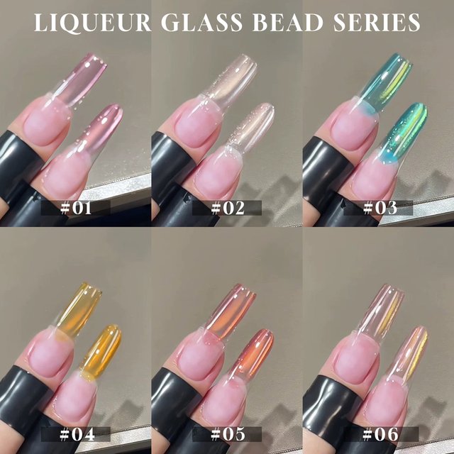 MIANEL 12ML 1PCS Ice Transparent Glass Bead Cat Eye Gel Nail Polish Summer Popular Whitening Green Nails Pink Nails