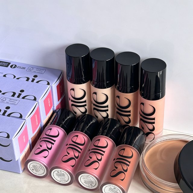 Saie Makeup Hydrating Blendable Dewy Liquid Blush Buildable Luminous Multiuse Cheek Lip Tint Blush for All Sensitive Skin Tones