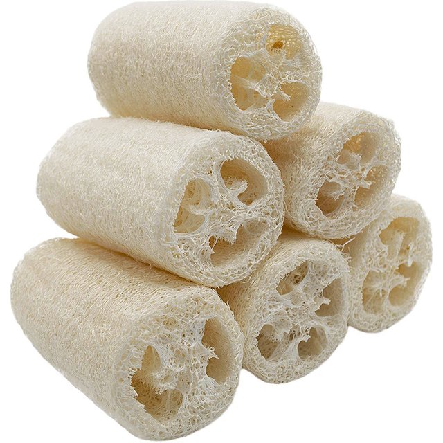 4Pcs/pack Organic Loofahs Loofah Spa Exfoliating Scrubber natural Luffa Body Wash Sponge Remove Dead Skin Made Soap 4 Inch