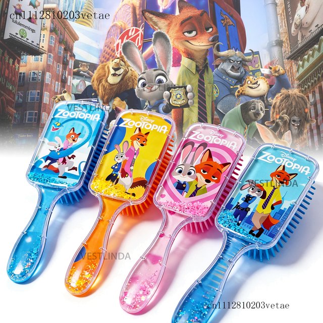 Hot Sale Disney Zootopia Airbag Comb Judy Rabbit Nick Series Cartoon Exquisite Hair Brush Fashion Curly Hair Comb Student Gifts