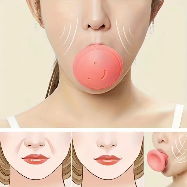 Appareil d'exercice buccal en gel de silice pour affiner le visage rapidement, outil de lifting facial amincissant, lifting du menton en V, anti-rides, à souffler
