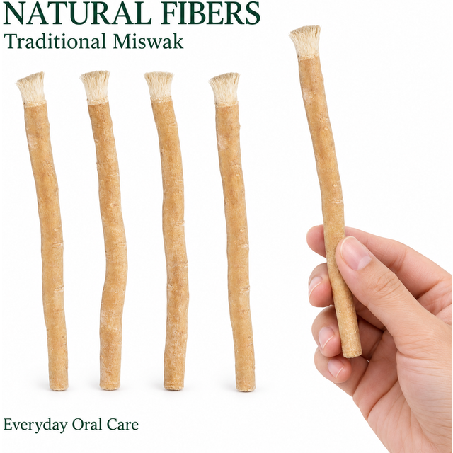 Portable Miswak Toothbrush Stick Natural Arak Twig for Travel Camping and Outdoor Oral Care Without Toothpaste or Water