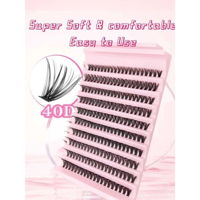 40D False Eyelashes 200 Cluster maquillaje Beginner Friendly Eyelash Extensions for Comfortable Wear And Easy Application