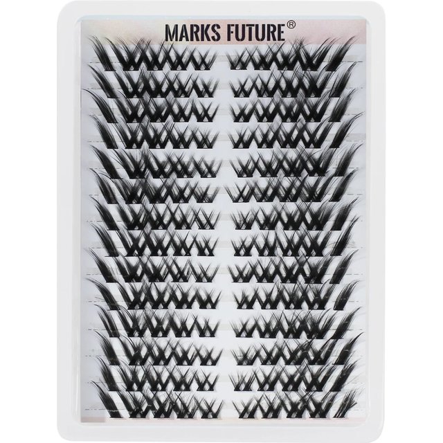 140 Clusters C Curl Individual 7-18mm Fox Style False Eyelashes, Natural and Thick Single-Section Pure Natural Makeup for Home Use, Suitable for Beginners