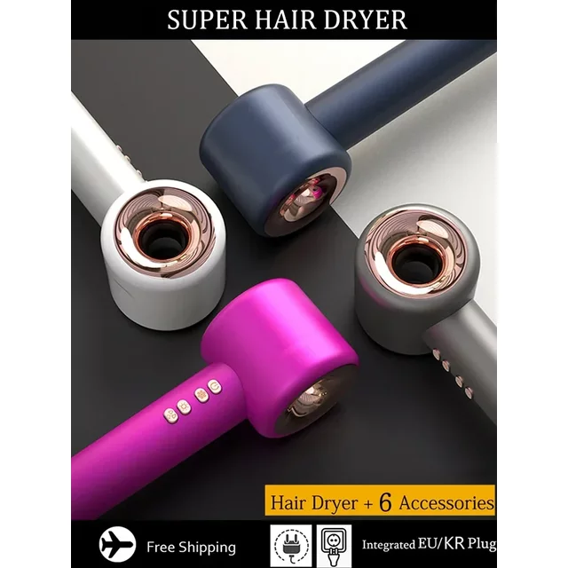 220V 1600W Super Hair Dryer Leafless Hair dryer Personal Hair Care Styling Negative Ion Tool Constant Anion Electric Hair Dryers