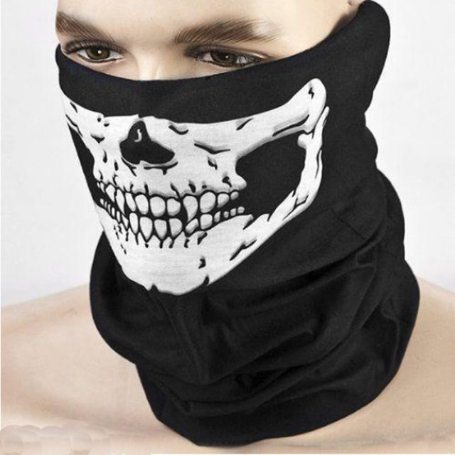 Masque de crâne, masque cache-cou, chapeau, masque d'Halloween, masque facial respirant, masque balaclava sans couture, chapeau, écharpe