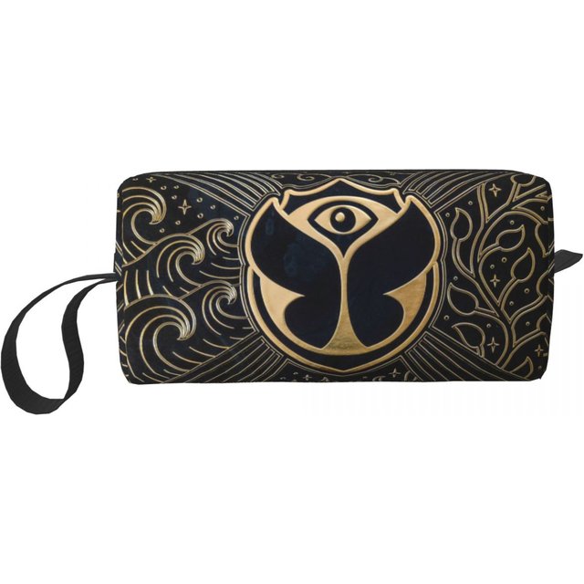 Custom Tomorrowland Travel Cosmetic Bag Belgian Electronic Dance Music Festival Makeup Toiletry Lady Beauty Storage Dopp Kit