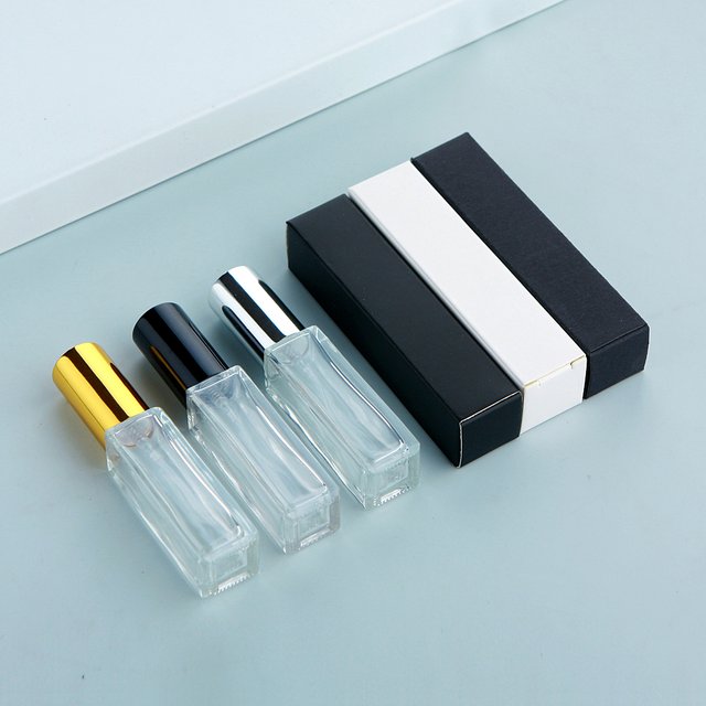 Bouteille de parfum en verre de 10ml, 30 pièces, avec boîte atomiseur, bouteilles d'échantillon de parfum vides pour conteneur de voyage, LOGO imprimé, payer un supplément
