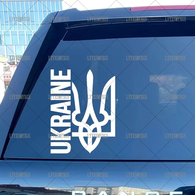 Self-Adhesive Custom Personality Ukraine Car Stickers Waterproof Sunscreen Vinyl Decal PVC wholesale Car Accessories