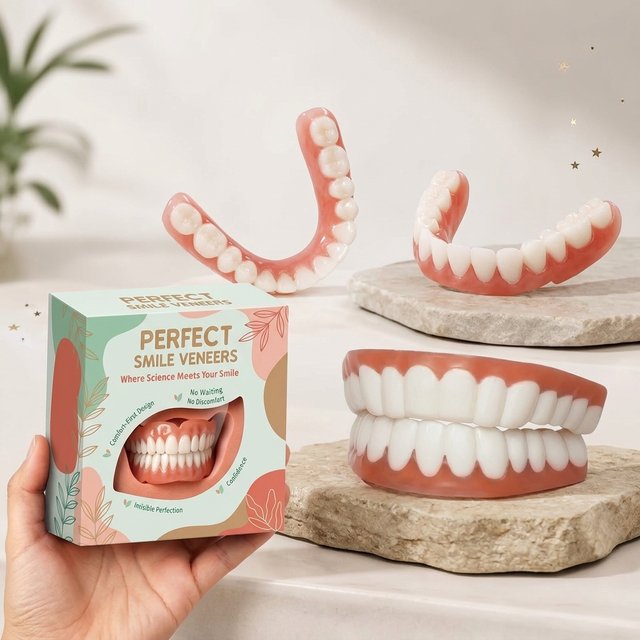 False Teeth Adult Full Set Silicone Dentures Natural Upper Lower Soft Comfort Fit Instant Smile Oral Cosmetic Accessories
