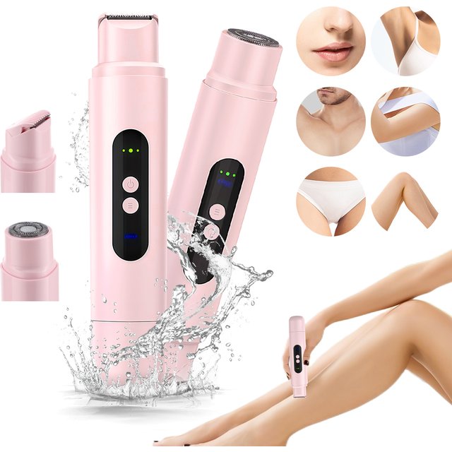 Electric Shaver for Woman Double Head Dual Purpose Female Razor Body Epilator Leg Underarm Bikini Electric Hair Remover Trimmer
