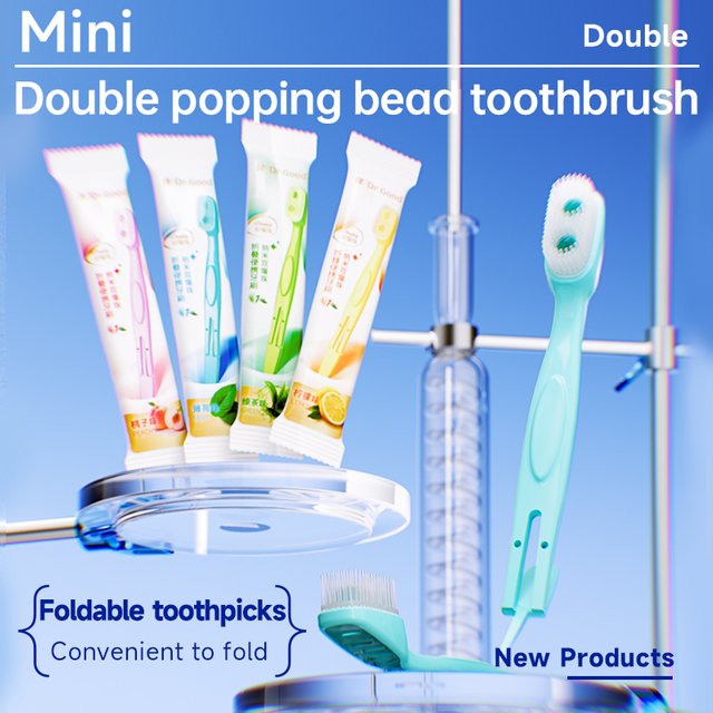 Portable 5-in-1 toothbrush dental floss 8/16pcs for oral cleani ng, disposable toothbrush for adults on -business trips