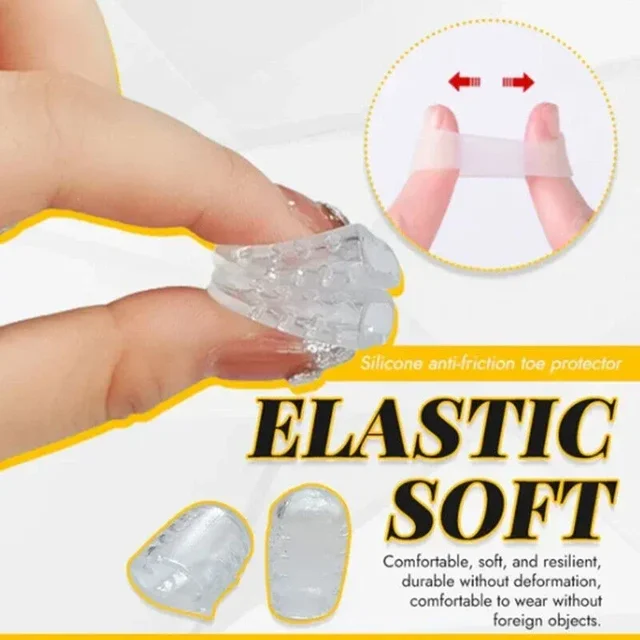 Soft Silicone Breathable Foot Corns Blisters Toe Cap Cover Foot Care Tool Anti-Friction Toe Separator Toe Protector 10pcs