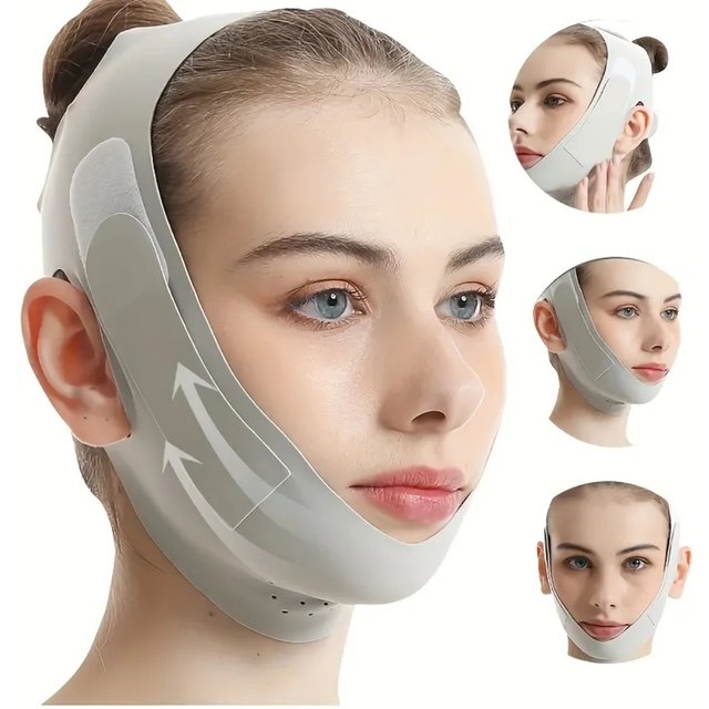 Reusable V‑Line Face Shaper Mask Sleeping Facial Lifting Strap Anti‑Wrinkle Chin Cheek Up Belt Skin Care Beauty Tool for women