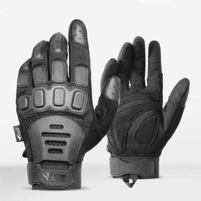 Gants tactiques multifonctionnels portables d'extérieur EDC, gants de défense personnelle à doigts entiers, outils