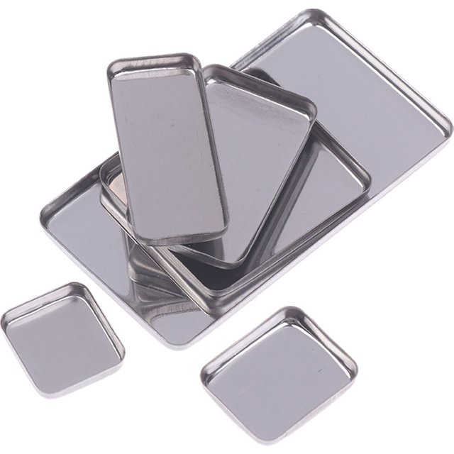 5/10pcs Empty Metal Eyeshadow Pans - Refillable Square Makeup Palette Inserts for DIY Cosmetics & Powder Compacting
