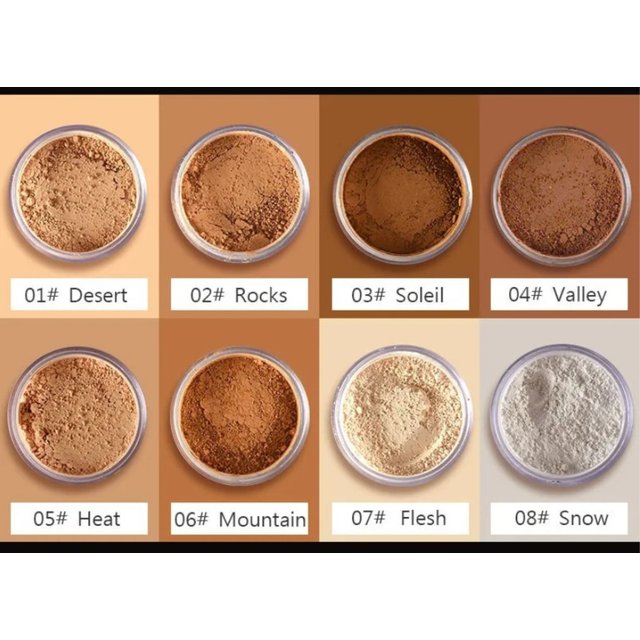 Pudaier 8 Colors Oil-control Loose Powder Waterproof Long-lasting Full Coverage Face Setting Powder Compact Makeup Cosmetics