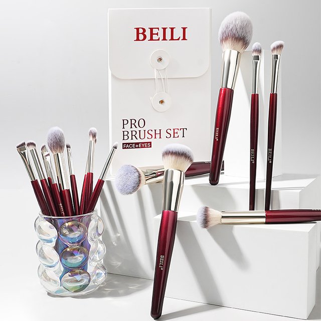 BEILI Makeup Brushes 15Pcs Professional Eyeshadow Brush Set