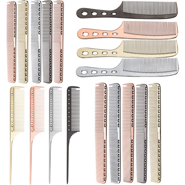 1PC Ultra Thin Space Aluminum Hair Comb Pro Hairdressing Combs Hair Cutting Styling Hair Brush Barber Tools Salon Accessaries