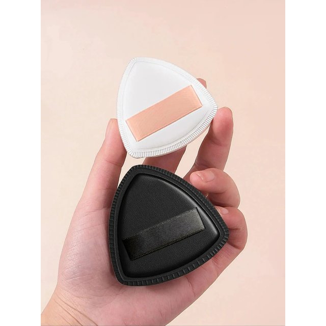 2PCS Super Soft Marshmallow Powder Puffs for Wet and Dry Use for Daily Makeup Touch-ups, Black and White Sponge Powder Puffs