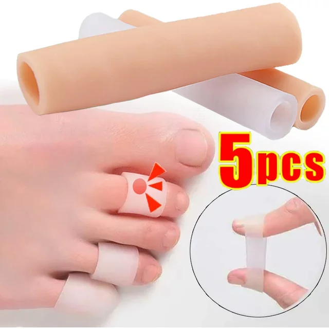 Relieve Painness Toe Separator Silicone Gel Finger Tube Protector Foot Cover Remover Bunion Corrector Pedicure Foot Care Tools
