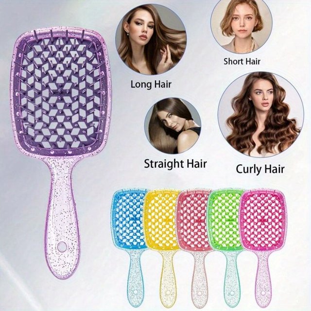 WANMEI Air Cushion Comb Plastic Massage Anti-static Dry Wet Curly Hair Hollowing Hair Brushes Barber Styling Hairdressing Too