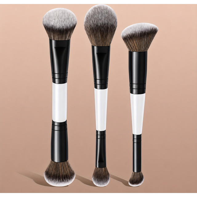 3pcs Facial Makeup Brush Set, Foundation Brush, Blush Brush, Concealer Brush, Soft Bristle, Daily Use, Women'S Gift, Kabuki Make