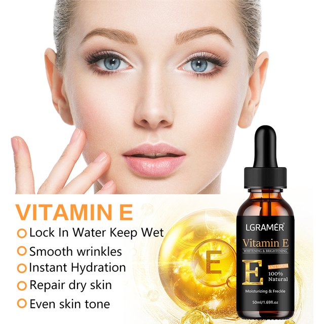 Vitamin E Face Serum Whitening Shrinking Pore Wrinkle Removing Blackspot Lightening Skin Care Essence Skin Care Product