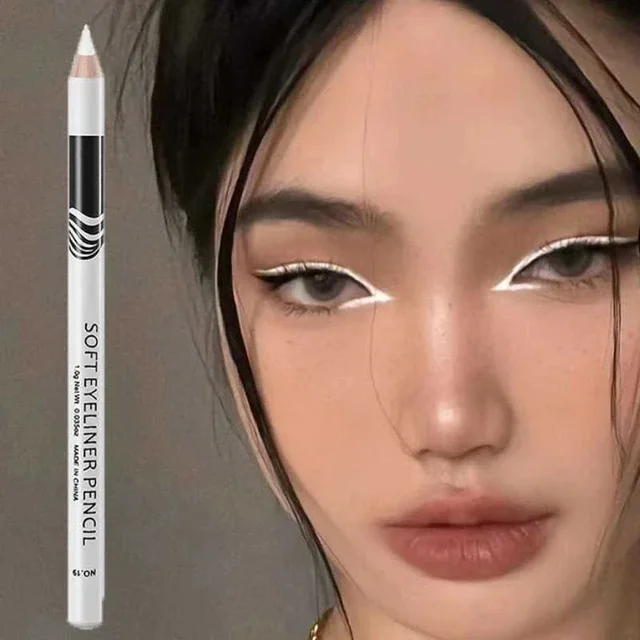 Eyeliner blanc, maquillage durable, lisse, facile à porter, éclaircissant pour les yeux,