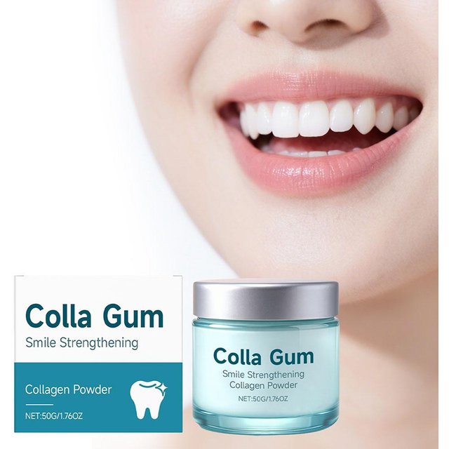 Collagen Tooth Powder Deep Cleaning Brighten Teeth Soothe Gum Fresh Breath Oral Care Teeth Powder