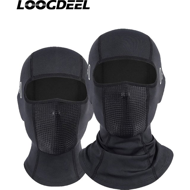 LOOGDEEL Bicycle Motorcycle Face Mask Cycling Skiing Helmet Liner Windproof Bike Caps Winter Balaclava Men Women Warm Fleece