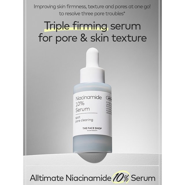 THE FACE SHOP ALLTIMATE NIACINAMIDE 10% SERUM,Fast Penetration & Absorption,Zero Heavy Sensation,Korean Skincare,Korean Makeup