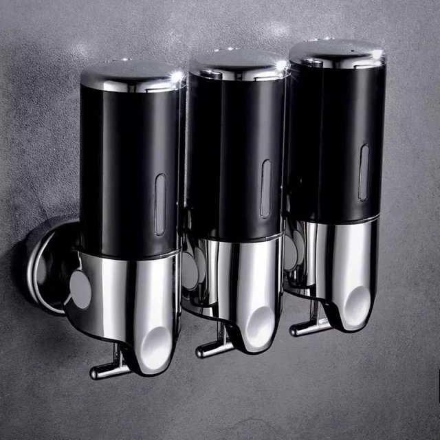 Wall Mounted Soap Dispenser Manual Press Shower Gel Dispenser Bathroom Hand Soap Box