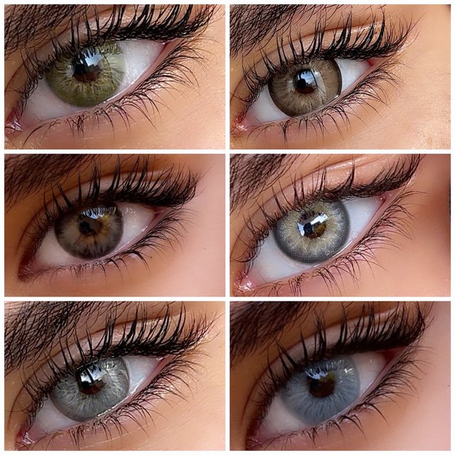 Visuashow Small Pupil Colored Contact Lenses 1 Pair 6 Months Disposable Soft Lenses Brown Black Blue Daily Makeup Beauty Contact