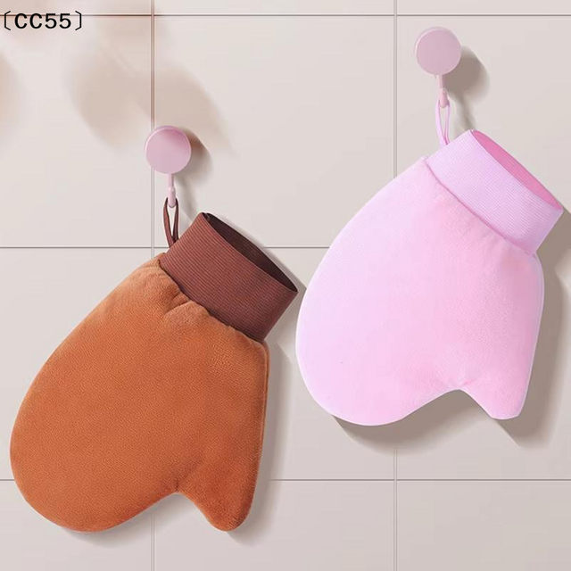 1Pcs QuickDry Flocking Glove Makeup Applicator Body Lotion Glove Mitt Double-Sided Prevents Sticky Hands Applicator〔CC55〕