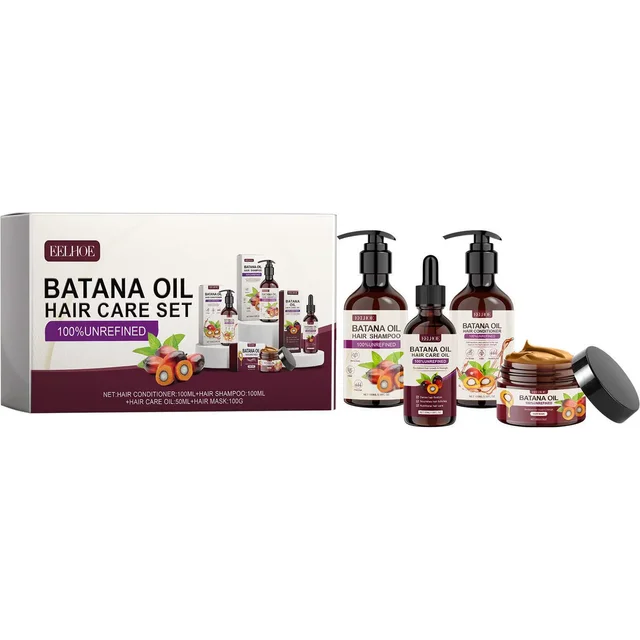 Pure Batana Oil Hair Conditioner Nourishing Strengthens Smoothing Reduce Hair Root Hair Healthier Shampoo And Hair Mask Set