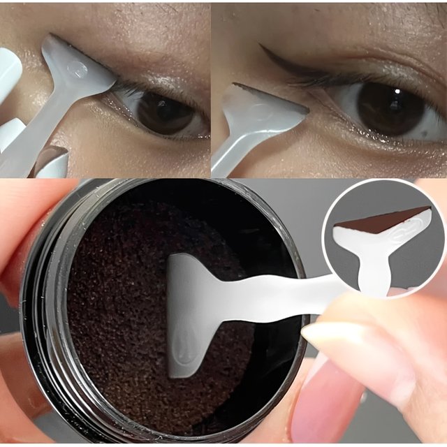 Ended Eyeliner Stamp Pen, Waterproof Winged Stamp & Ultra-Fine Liner, Lightweight Smudge-Proof Tool for Daily Makeup