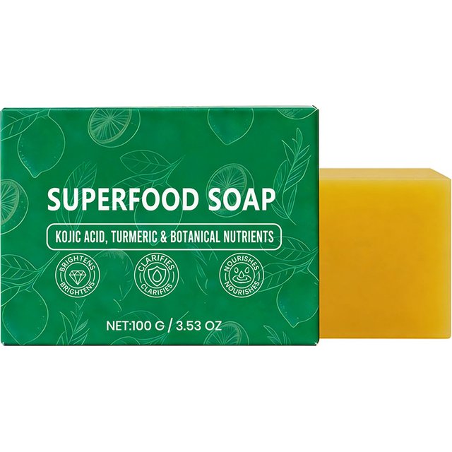 Natural Turmeric Soap for Face & Body Cleanser Handmade Superfood Soap Bar Moisturizing Brightening Skin Exfoliating Face Wash