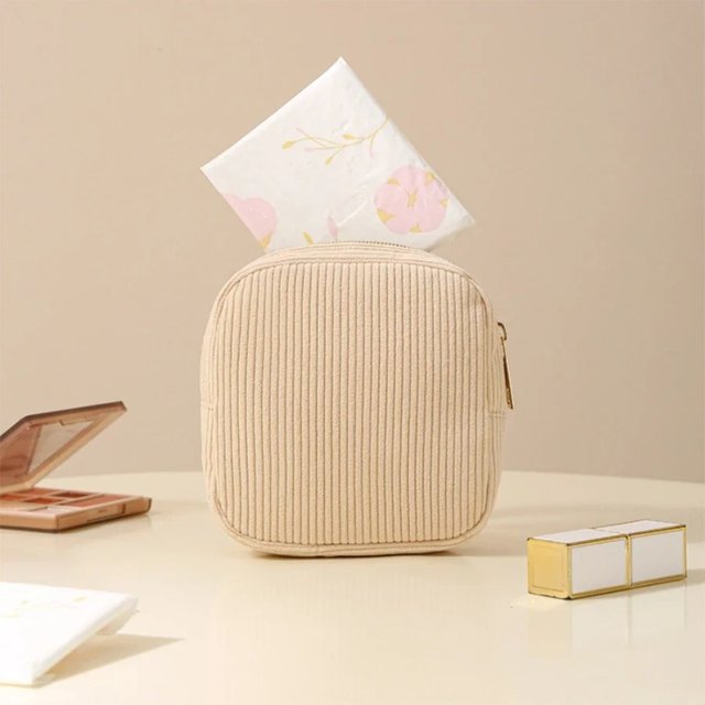 2025Fashion Makeup Lipstick Sanitary Napkins Case Mini Cosmetic Storage Pouch Women Ins Travel Organizer Bags Small Pouch