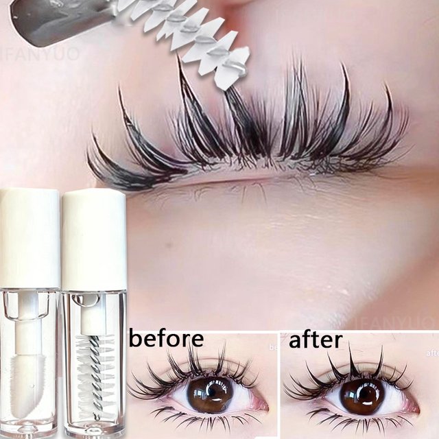 1.5ml Mini Eyelash Styling Sealant Fast Drying Soft Brush Lashes Styling Gel Non-White Residue for Salon Household Makeup Tools