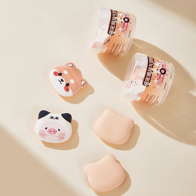 4-Pack Mini Finger Makeup Powder Puffs Soft Skin-Friendly Wet & Dry Dual-Use Sponge Cushion Blush Foundation Application
