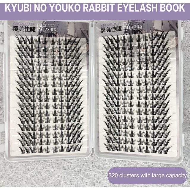 Korean Style False Lashes Eye Tail Elongated Curling Eyelash Natural Fluffy Volume Lash Extension For Daily Wear And Makeup Look