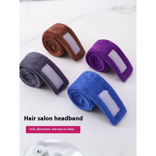 Perm Hair Headband Make Up Wrap Head Cloth Head Band Adjustable Towel Salon Hair Dyeing Absorbent Strip For Face Washing Styling